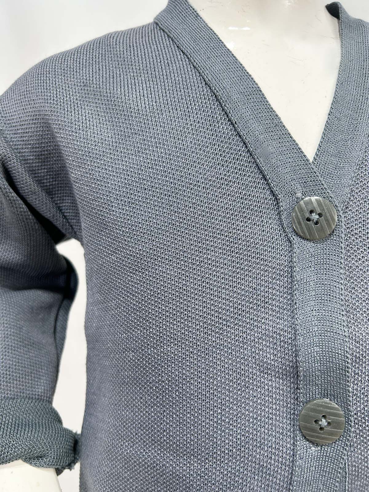 4Yrs - 7Yrs Plain Grey Sweater For Girls SH GS04