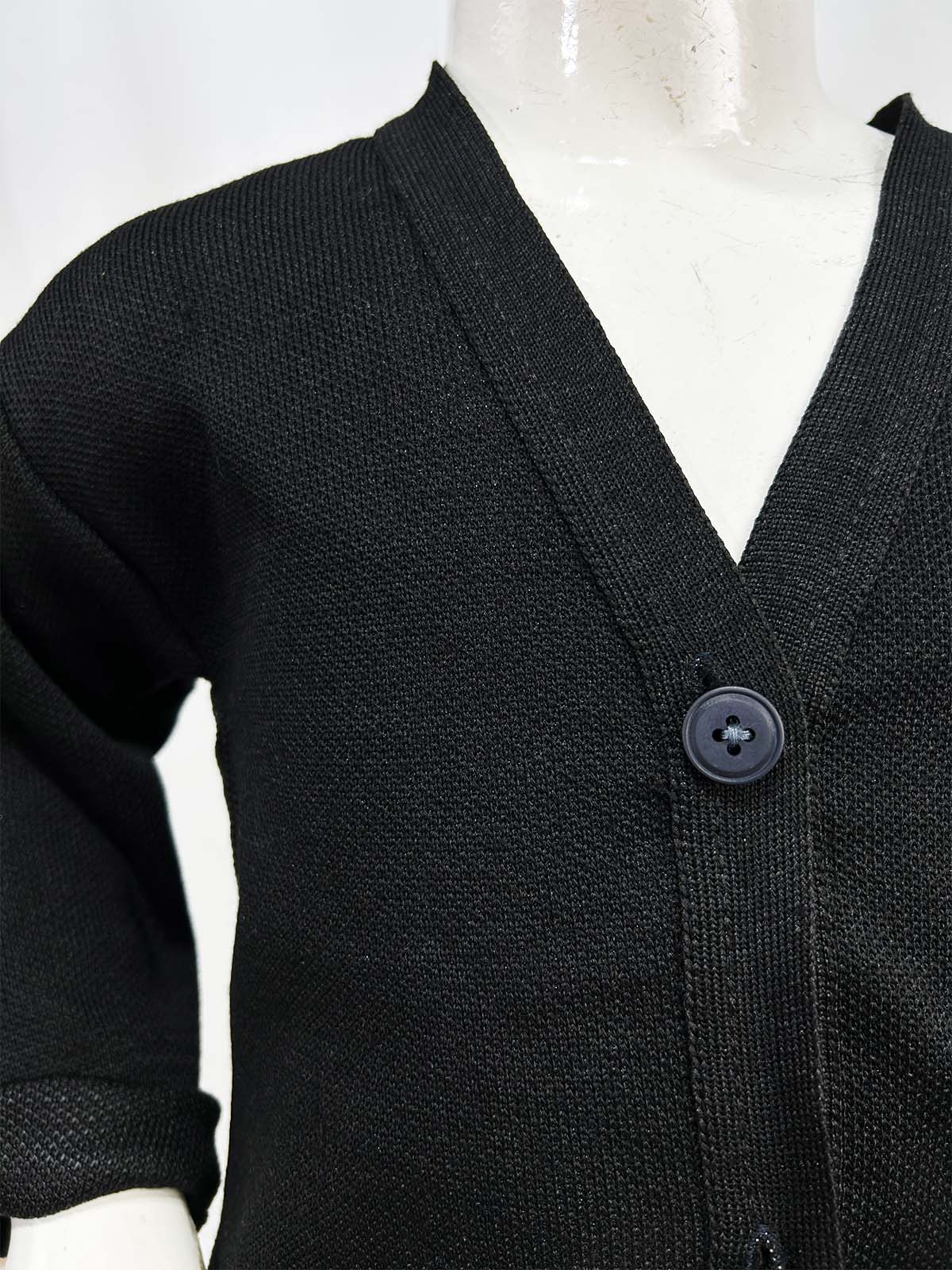 4Yrs - 7Yrs Plain Black Sweater For Girls SH GS05