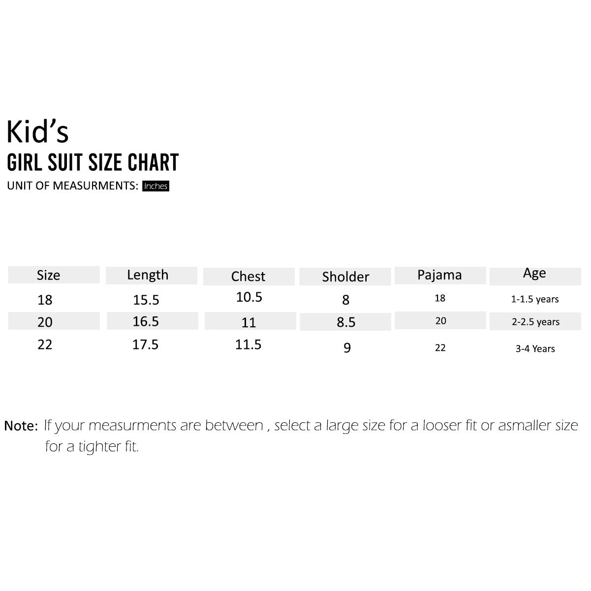 Sizing Chart - KEY Apparel