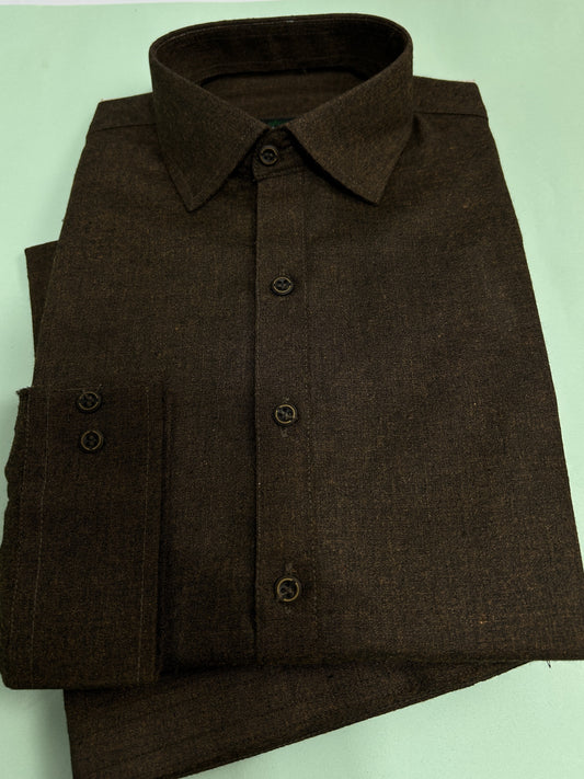 830 Men's Woollen Kameez Shalwar Stitched Suit Brown 05 MSK253