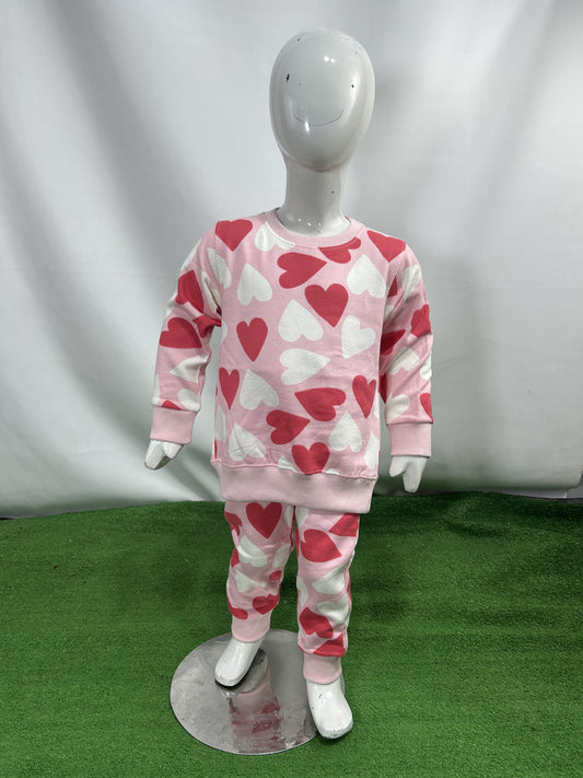 2Yr - 7Yrs Heart Pink Suit For Kids MZ GS305