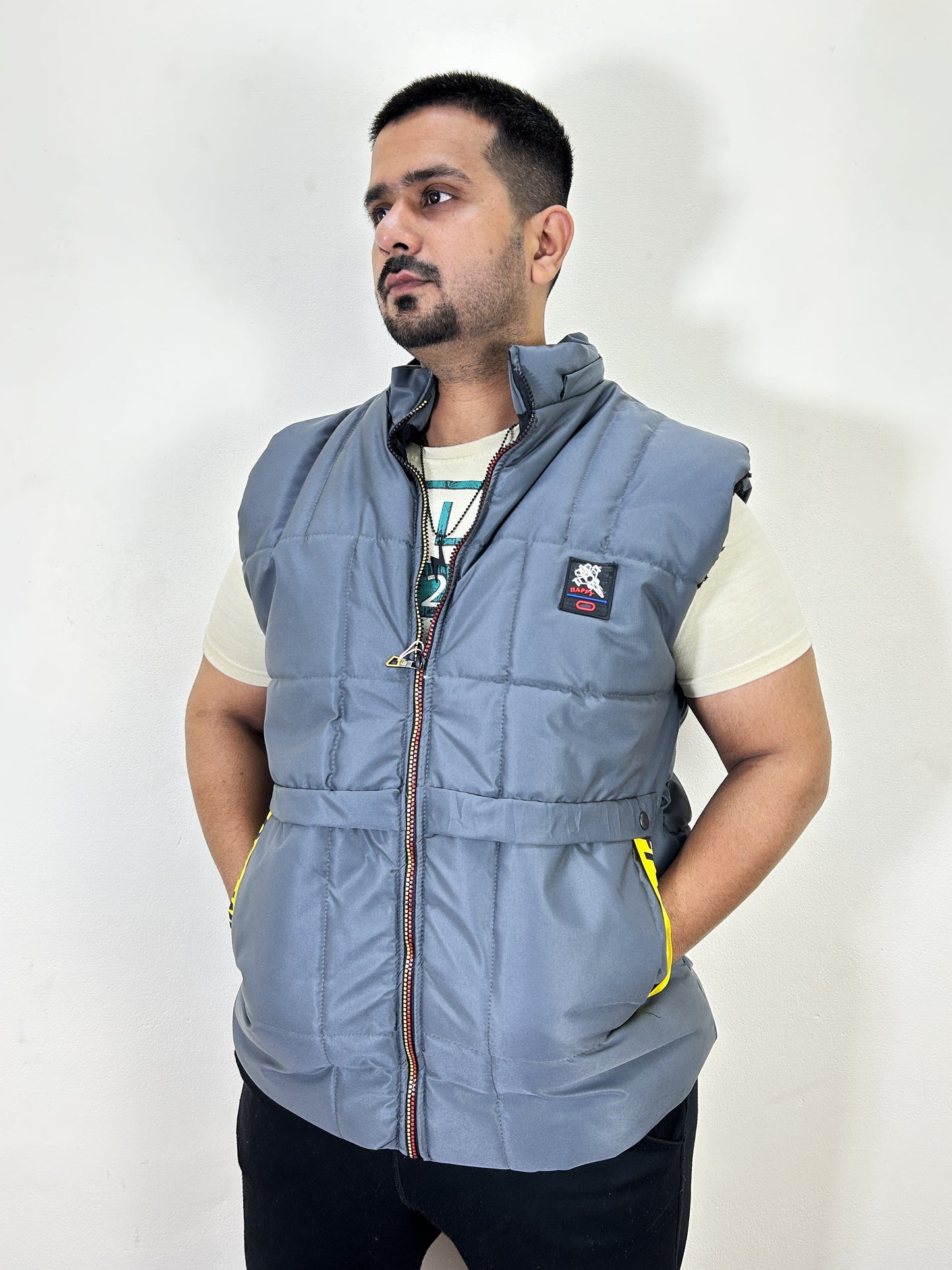 Grey Puffer Jacket For Men MJ21