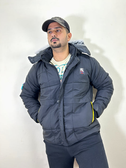 Black Puffer Jacket For Men MJ22