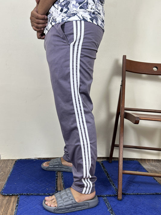 Lavender Jersey Trousers For Men MZ MT206