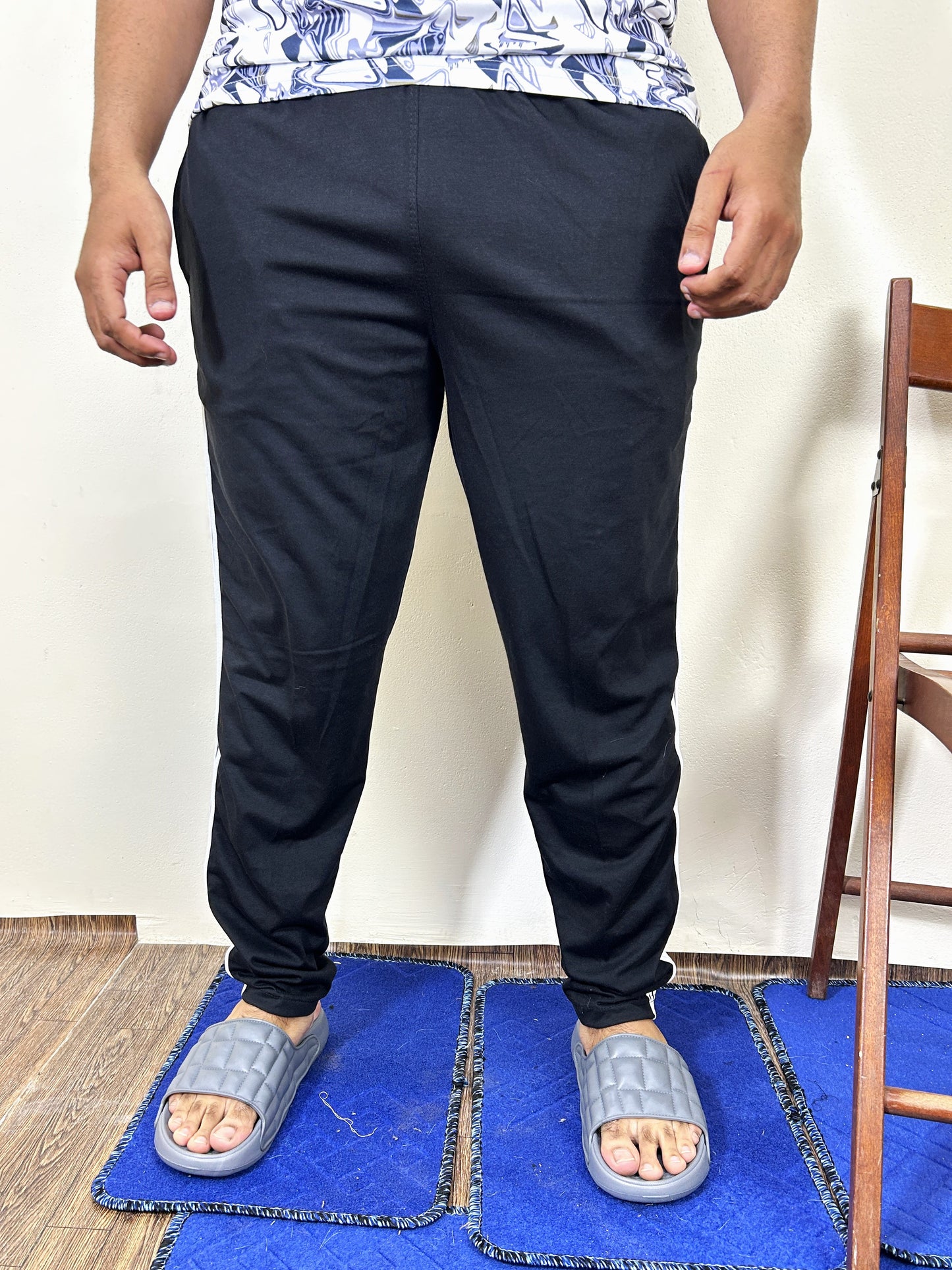 Black Jersey Trousers For Men MZ MT205