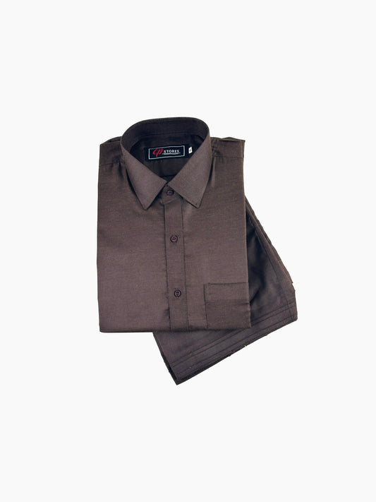 788- 06 Dark Brown Stitched Suit Kameez Shalwar For Men MSK201