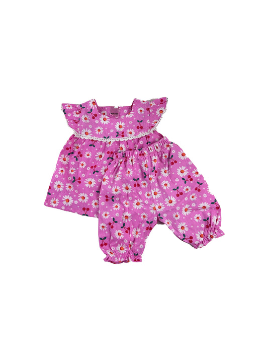 1Yr - 4Yrs Girl Cherry Cute Pink Suit For Girls BG GS249