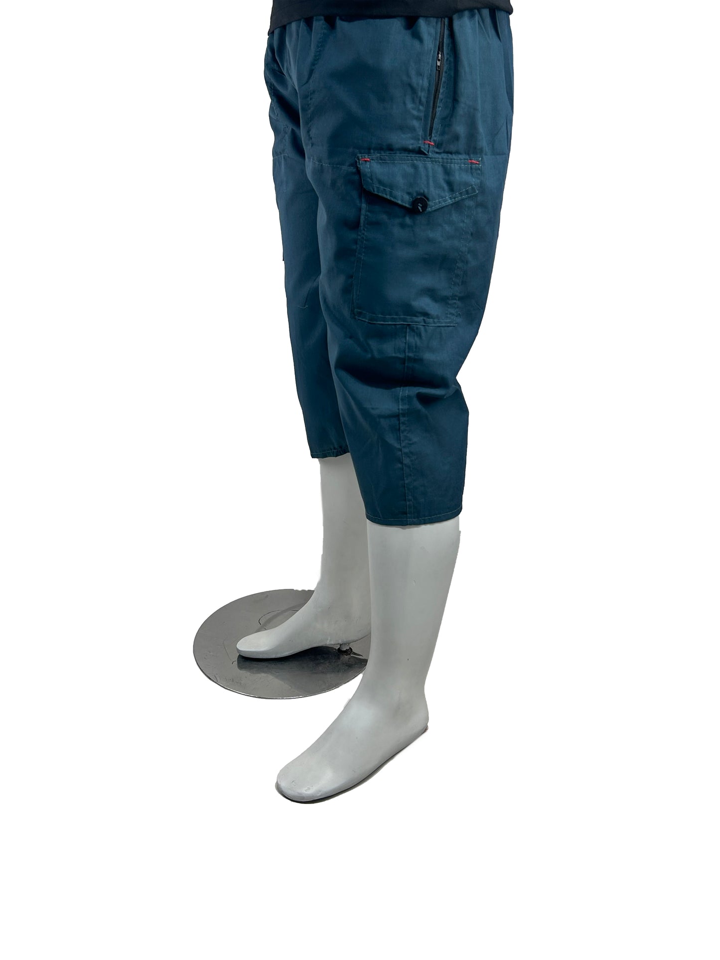 HG  Blue Cargo 3-QTR Cotton Short for Men MS99