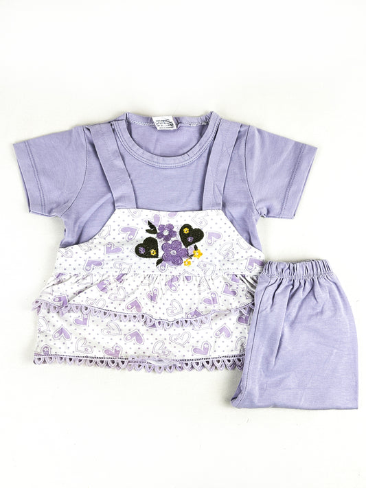 3Mth - 9Mth Purple Baby Suit For Newborns NBS539