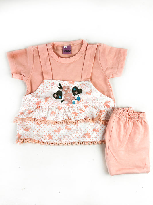 3Mth - 9Mth Peach Baby Suit For Newborns NBS535