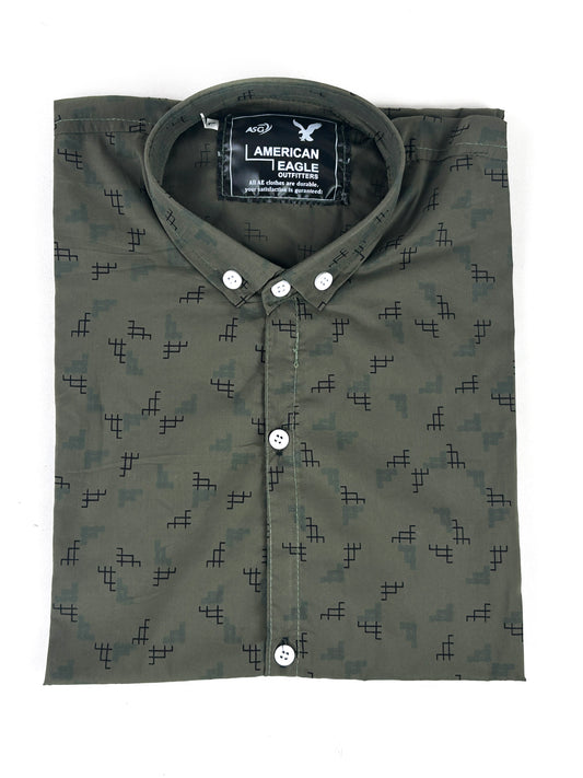 Green Casual Shirt For Men MCS77