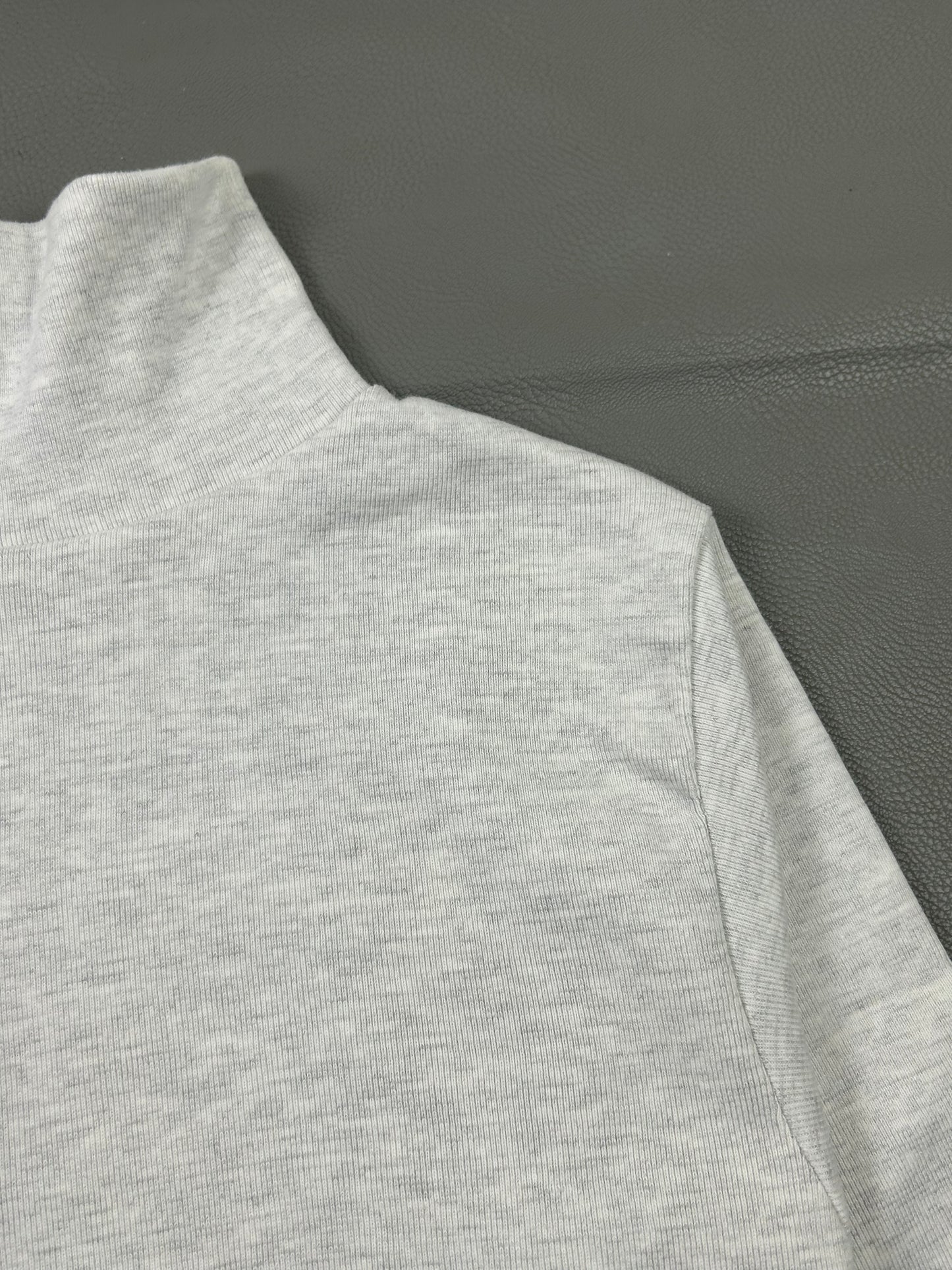 Men's Plain Whitish Grey High Neck MHN20