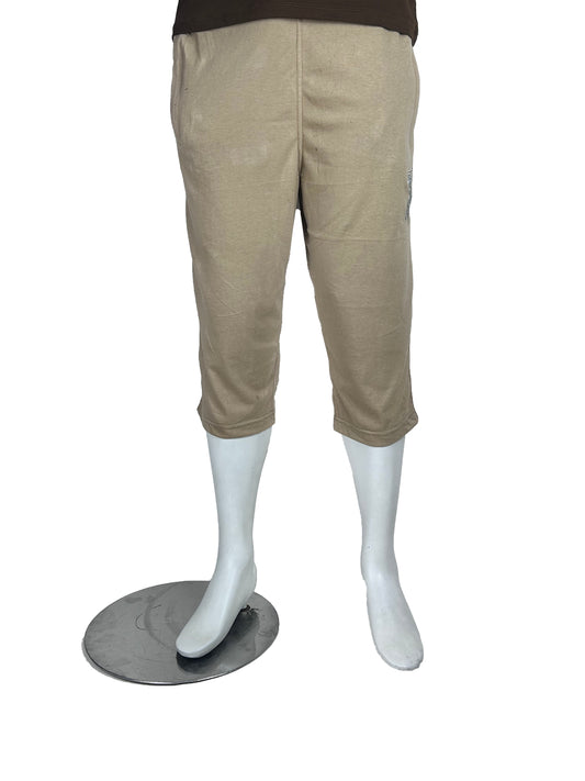 Light Brown Cargo 3-QTR Short for Men AA MS115
