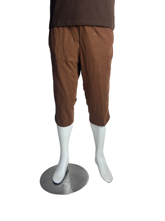 Rust Brown Cargo 3-QTR Short for Men AA MS106