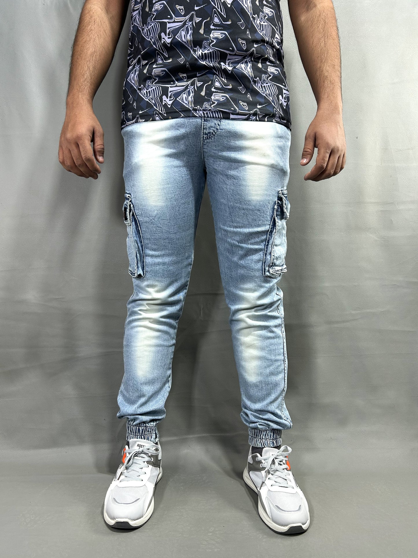 Light Blue Stretchable Jeans For Men MT-221