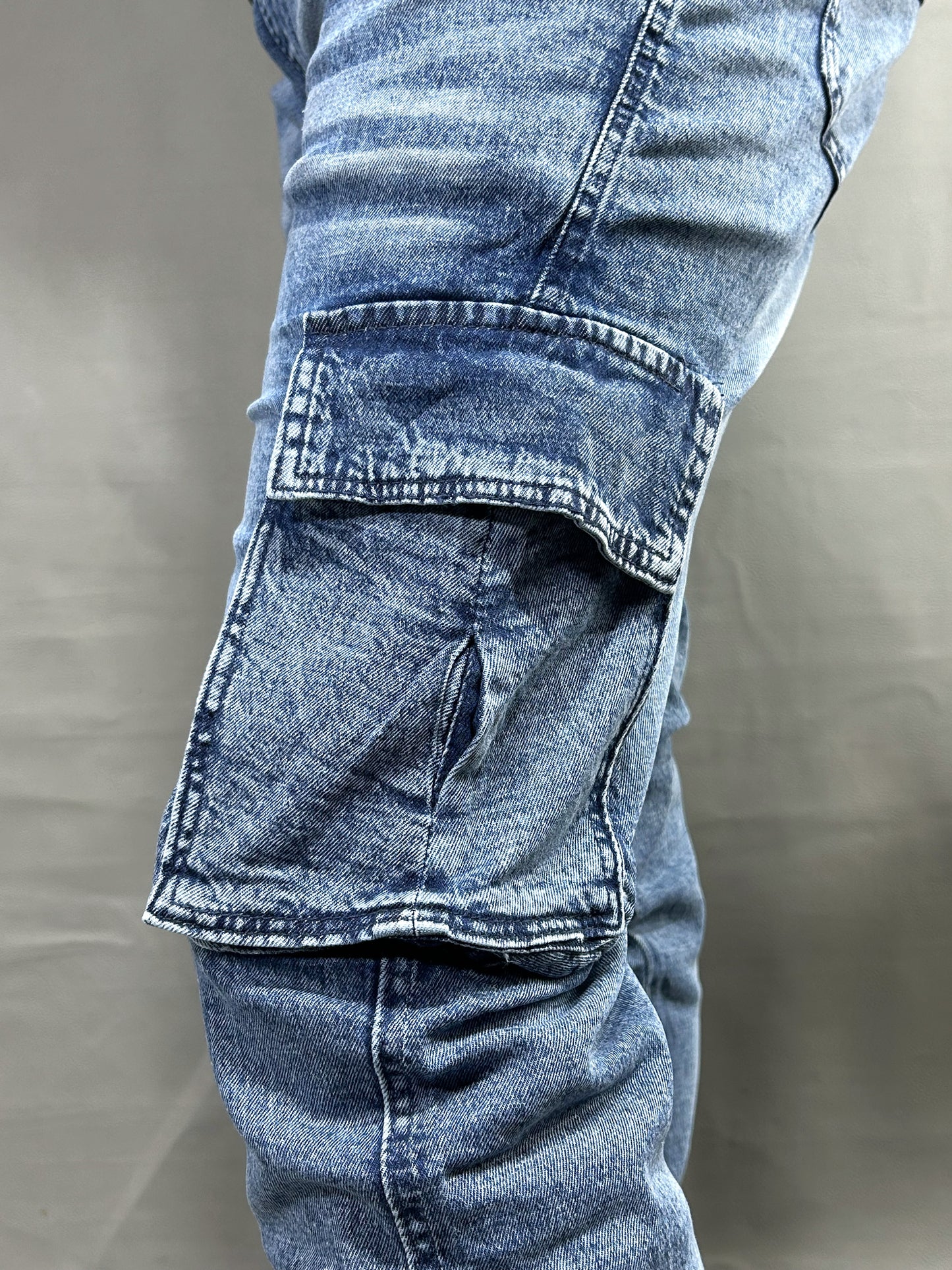 Ash Blue Stretchable Jeans For Men MT-224
