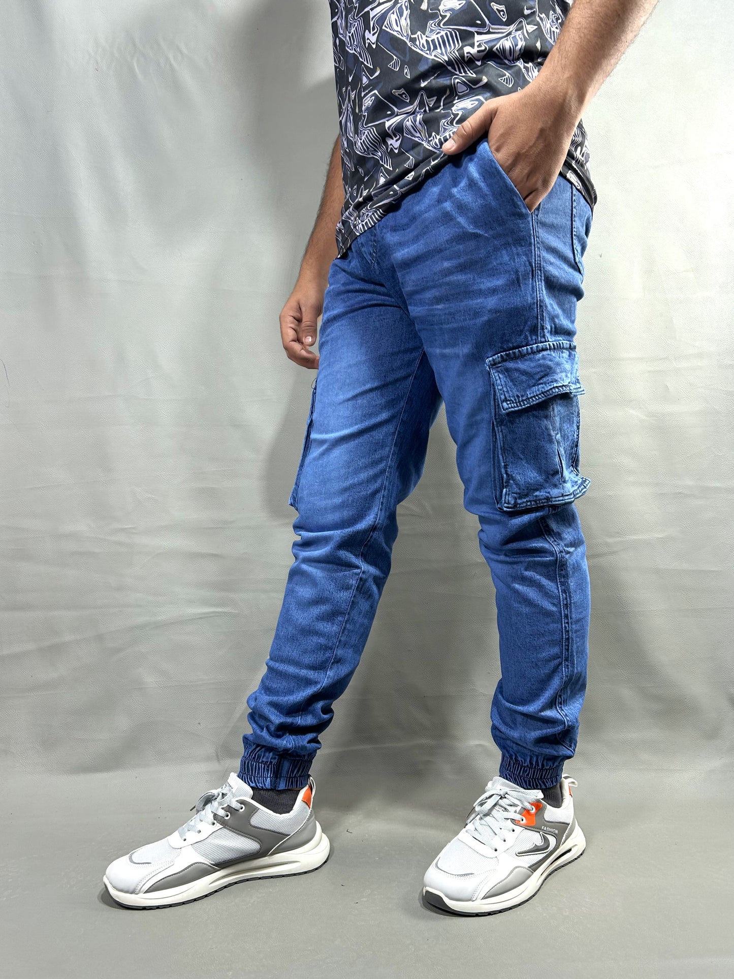 Blue Stretchable Jeans For Men MT-223