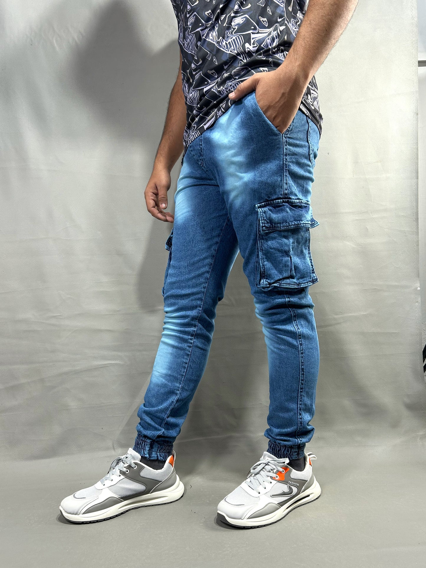 G Blue Stretchable Jeans For Men MT-222