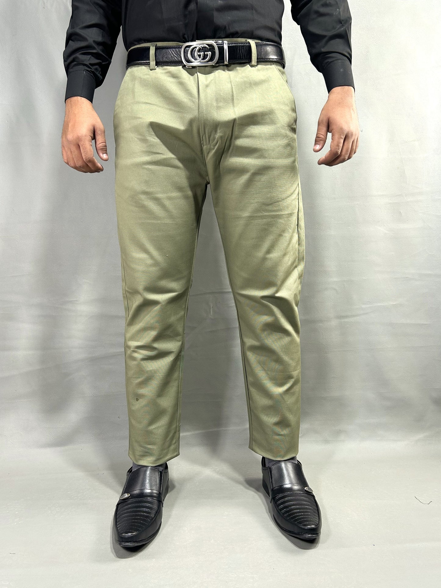 Leave Green Cotton Chino Pant For Men MCP40