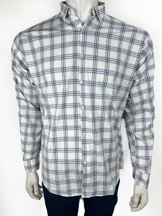 White Checks Casual Shirt For Men MCS72