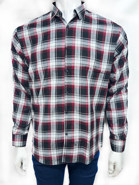 Maroon Checks Casual Shirt For Men MCS65