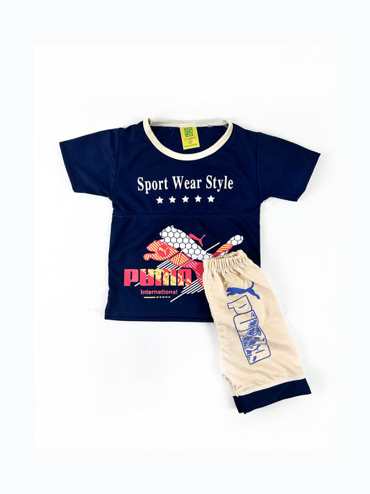 3Mth - 9Mth Puma Blue Baba Suit For Newborns HG NBS427