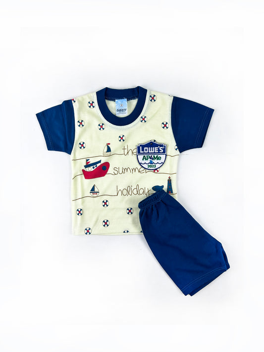 3Mth - 9Mth Lowe's Blue Baba Suit For Newborns HG NBS429