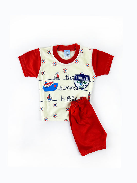 3Mth - 9Mth Lowe's Red Baba Suit For Newborns HG NBS430