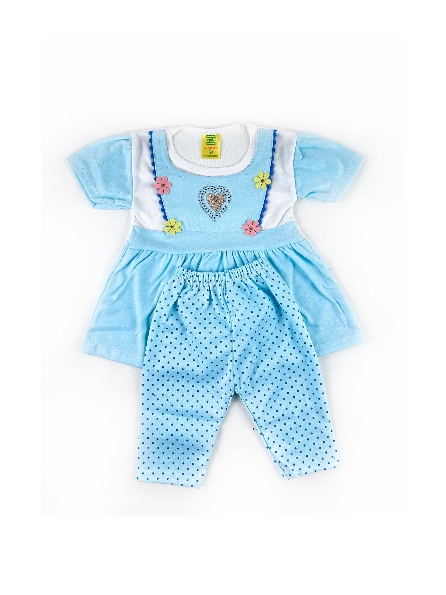 3Mth - 9Mth Heart Blue Baby Suit For Newborn NBS438