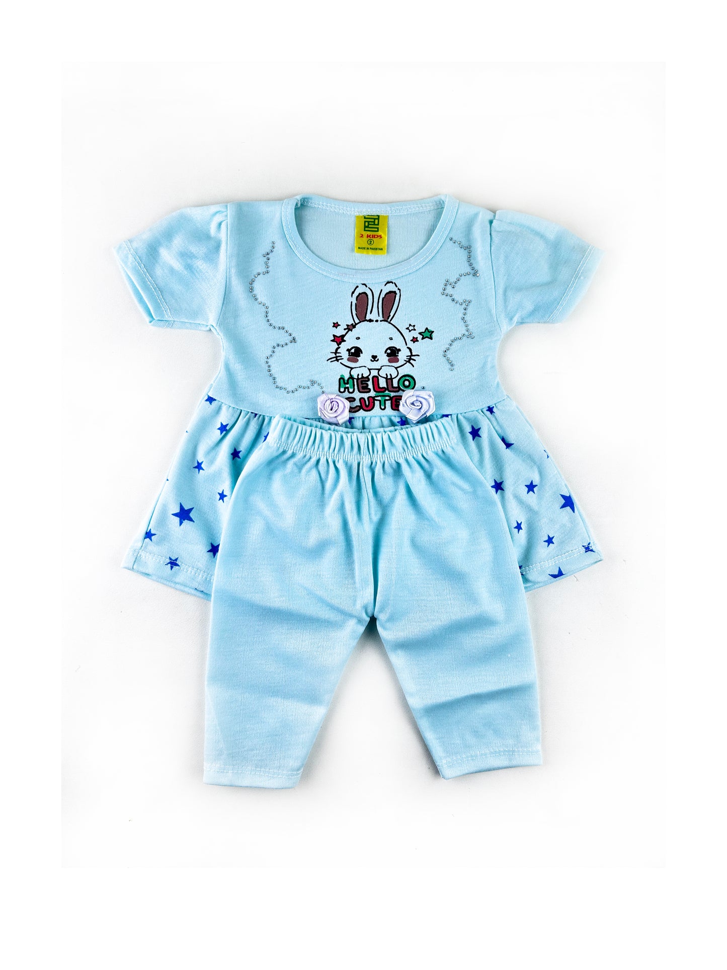 3Mth - 9Mth Hello Cute Baby Light blue  Suit For Newborn NBS441