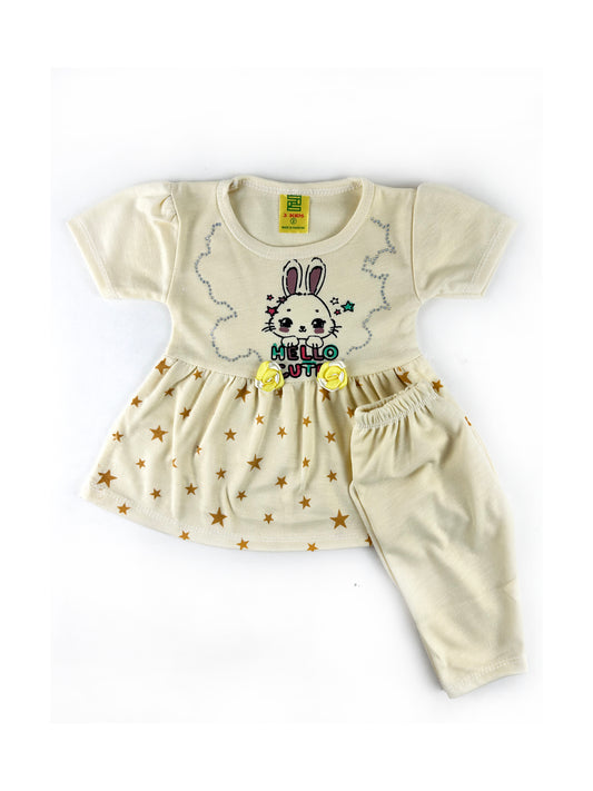 3Mth - 9Mth Hello Cute Baby Light Yellow Suit For Newborn NBS442
