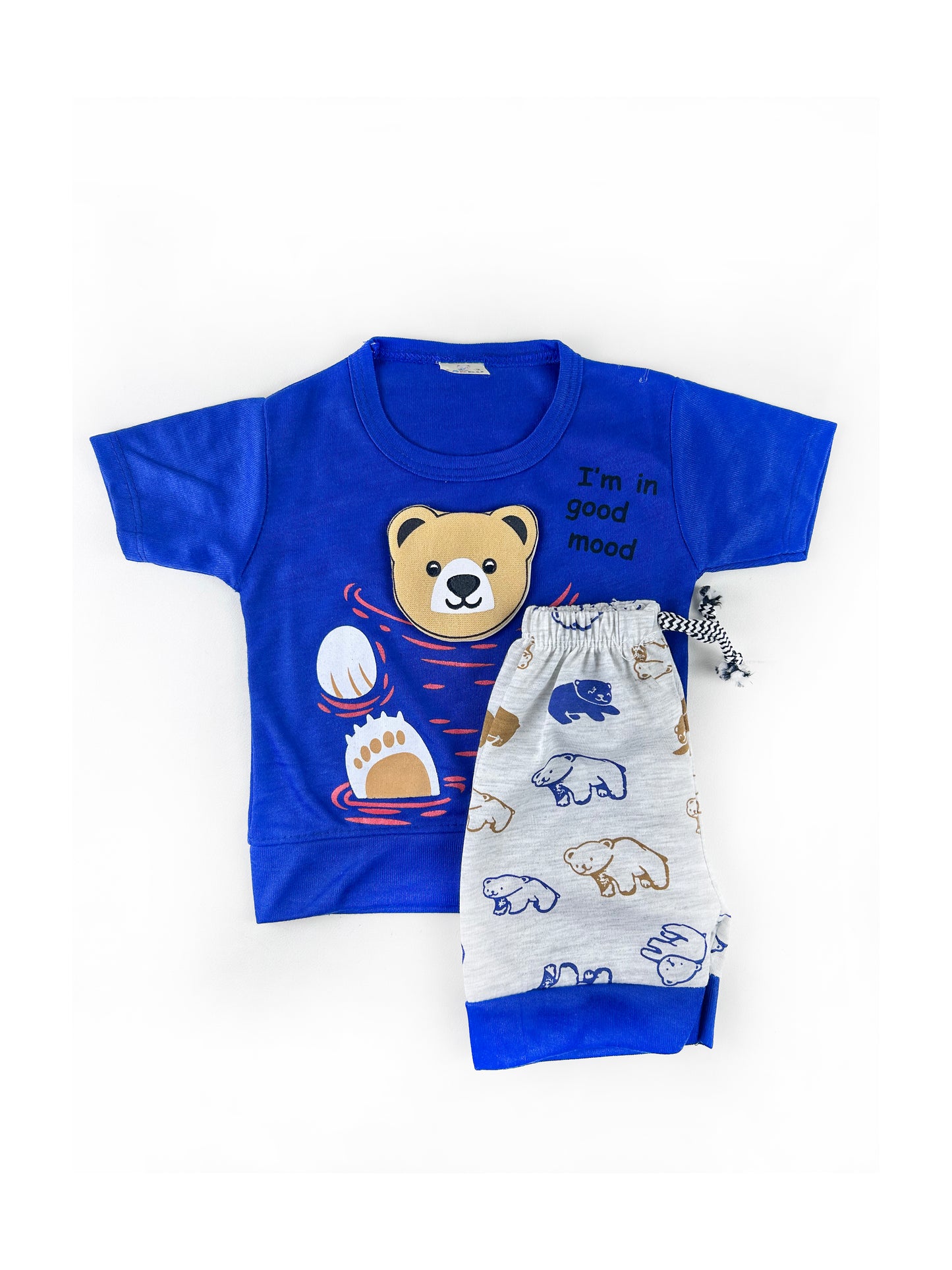 3Mth - 9Mth Good Mood Blue  Baba Suit For Newborns HG NBS434