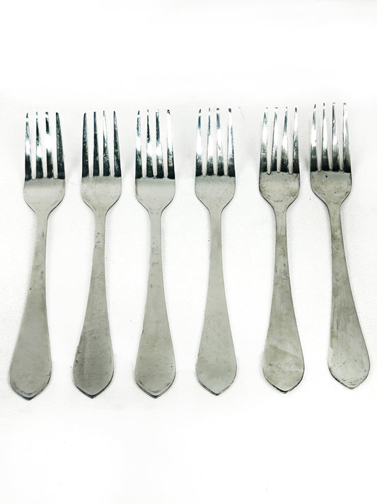 Pack of 6 Stainless Steel Dinner Fork Set