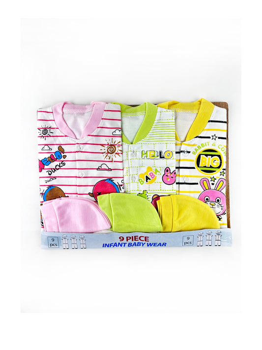 0Mth - 3Mth  Hello 9Pcs Gift Set For Newborn HG NBGS193