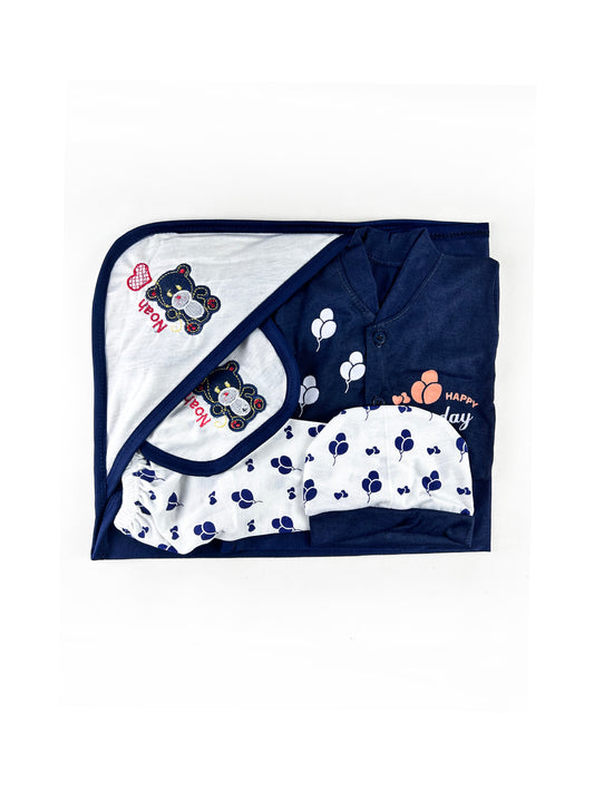 0Mth - 3Mth Navy Blue Balloon Set Gift Set For Newborn - 5Pc NBGS208