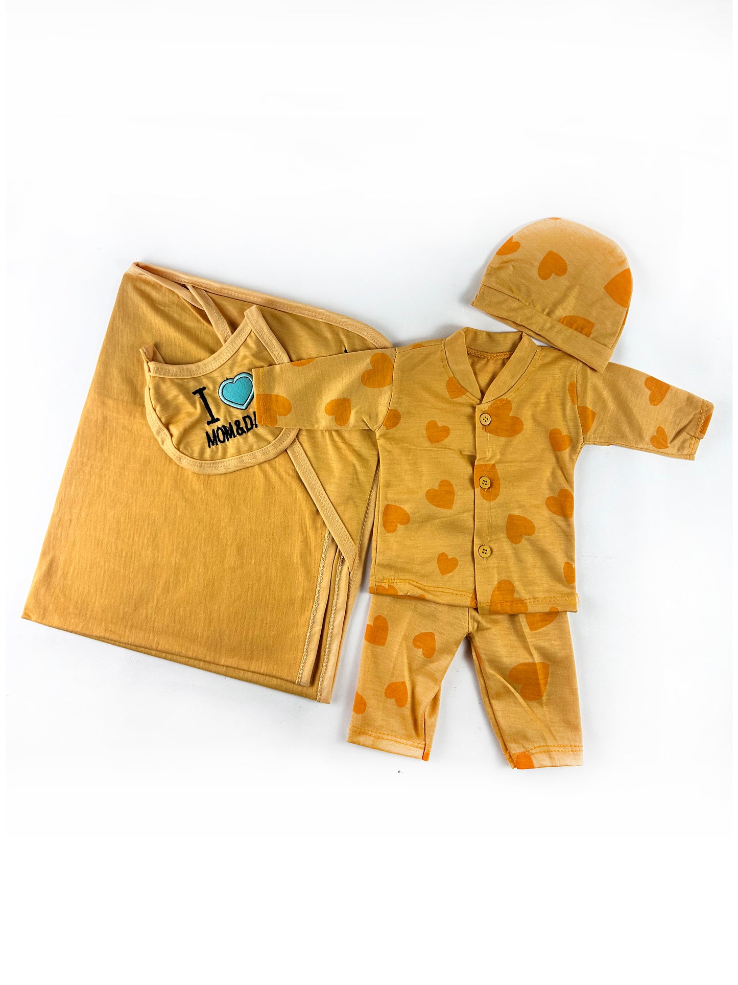 0Mth - 3Mth Soft Petals Golden Honey Gift Set For Newborn - 5Pc NBGS205