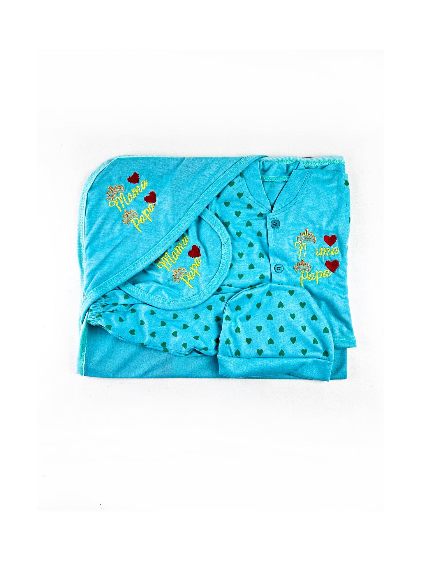 0Mth - 3Mth Mama-Papa Ferozi Gift Set For Newborn - 5Pc NBGS202