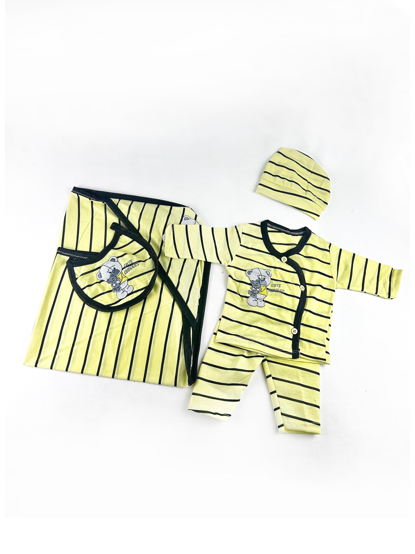 0Mth - 3Mth Cute Cuddles Yellow 5Pcs Gift Set For Newborn HG NBGS197