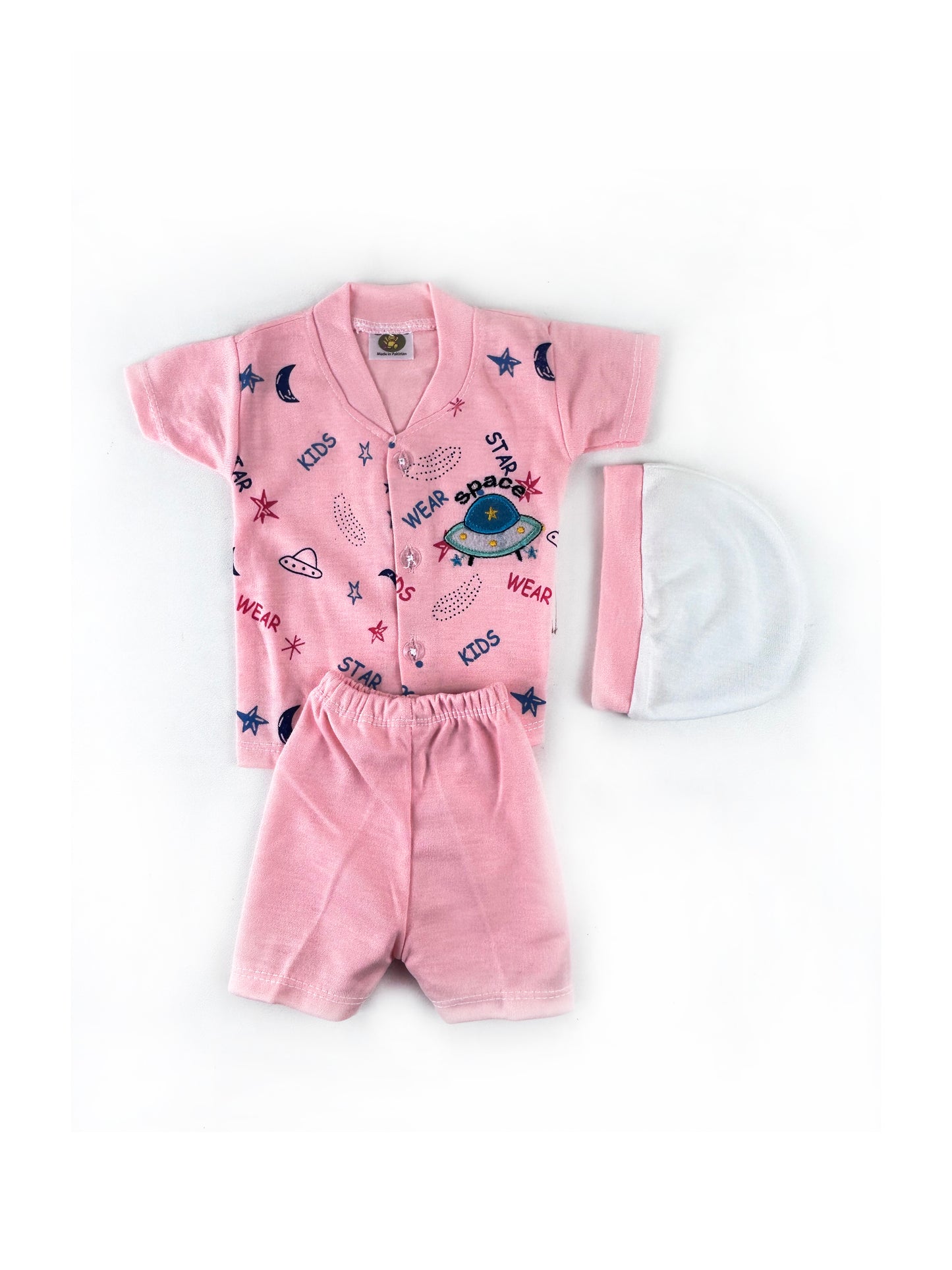 0Mth - 3Mth HG Space Star Peach  Suit For Newborn NBS452