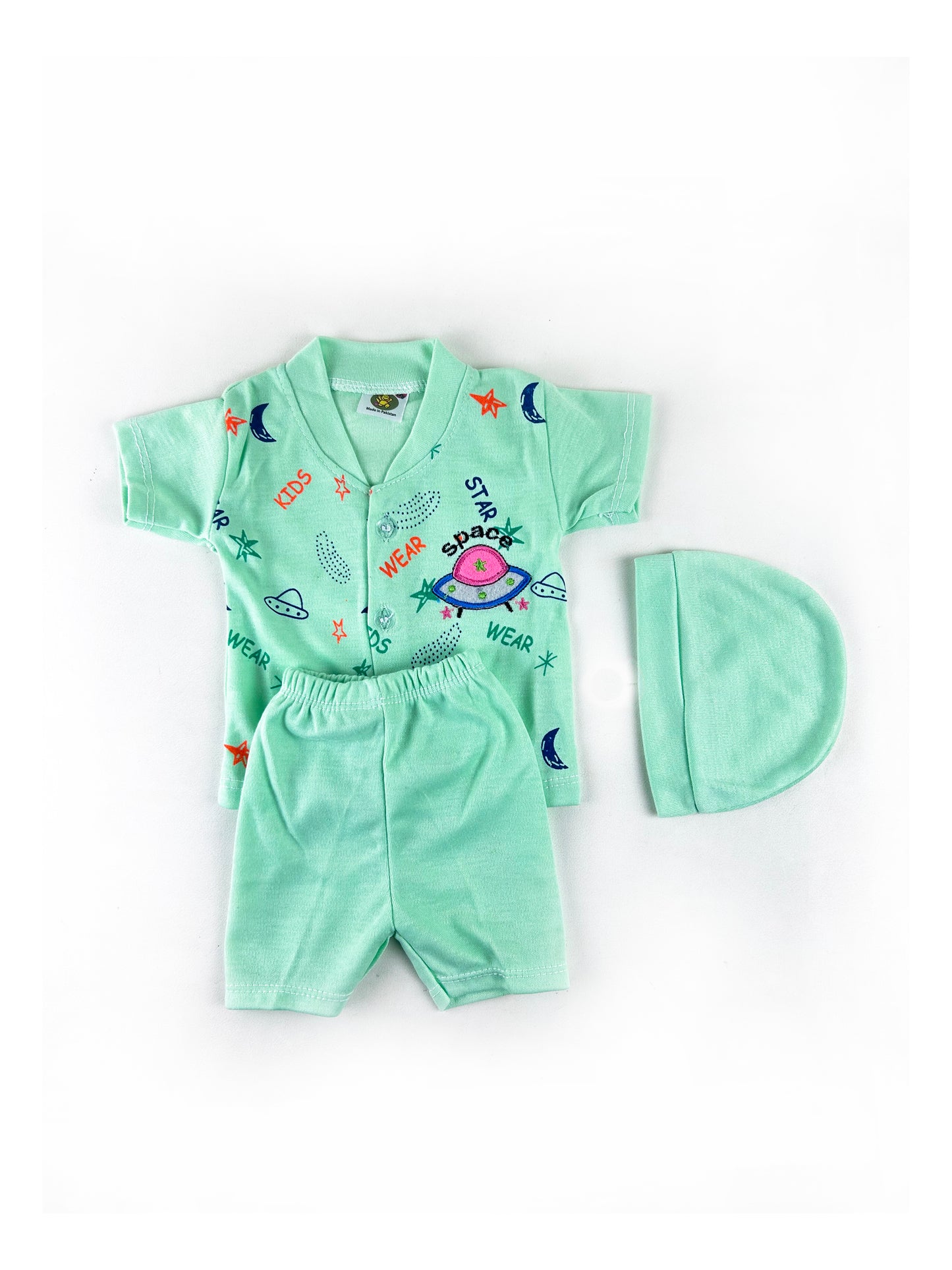 0Mth - 3Mth HG Space Star Green Suit For Newborn NBS453