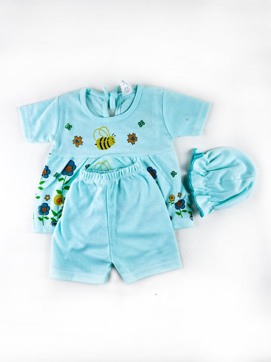 HG Newborn Baby Suit 0Mth - 3Mth Little Bee Blue  NBS469