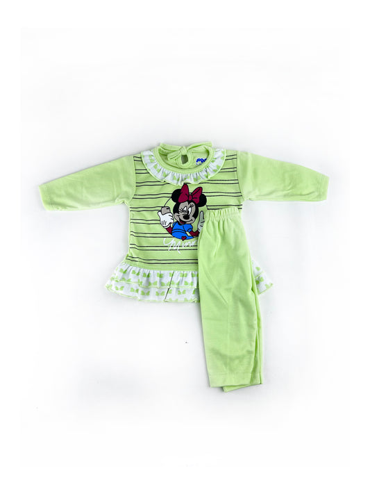 PG Newborn Baby Suit 3Mth - 9Mth Minnie Green NBS480
