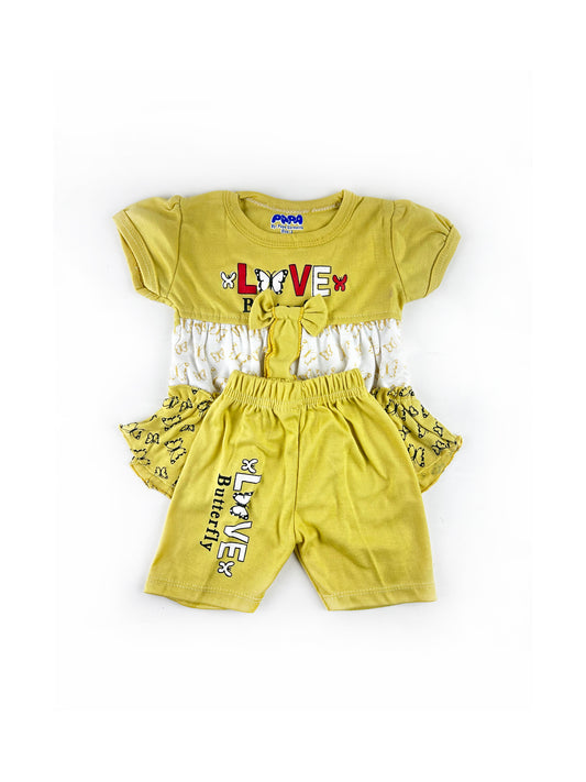 PG Newborn Baby Suit 3Mth - 9Mth Love Butterfly Yellow NBS482