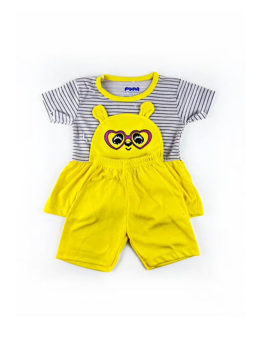 PG Newborn Baby Suit 3Mth - 9Mth Heart Bear Yellow NBS486