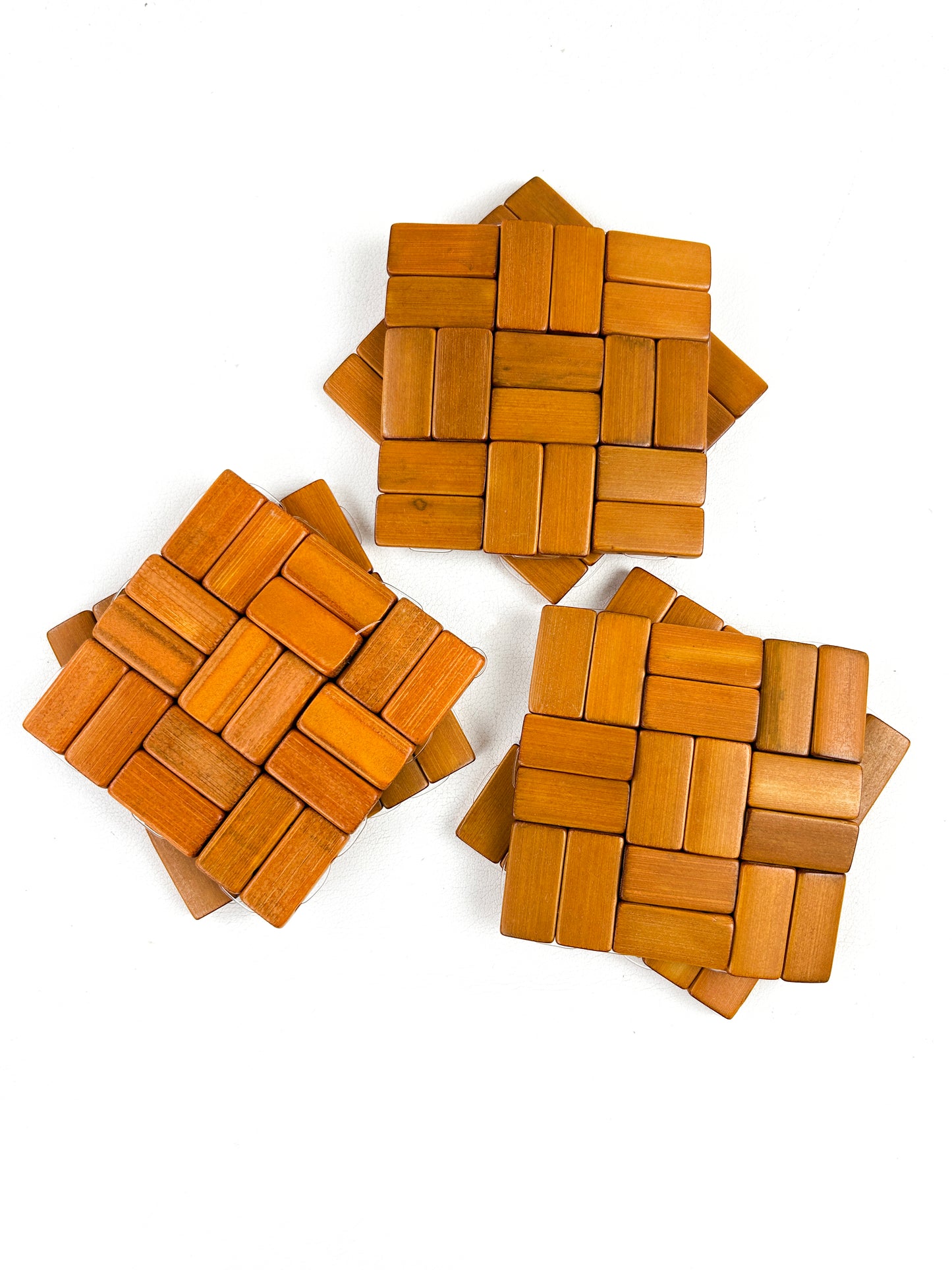 Pack of 6 Wooden Style Mini Coasters