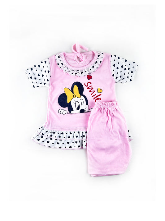PG Newborn Baby Suit 3Mth - 9Mth Smile Minnie Light Pink NBS489