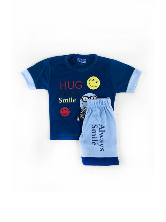 3Mth - 9Mth  Smile Dark Blue  Baba Suit For Newborn PG NBS471