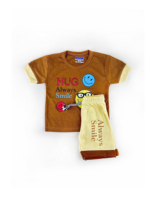 3Mth - 9Mth  Smile Brown Baba Suit For Newborn PG NBS472