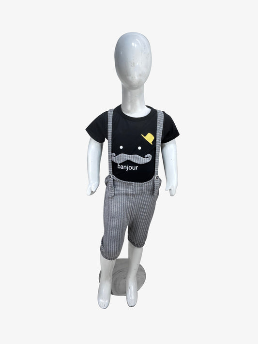 2Yrs - 4Yrs Banjour Romper Black For Boys SK BTS113