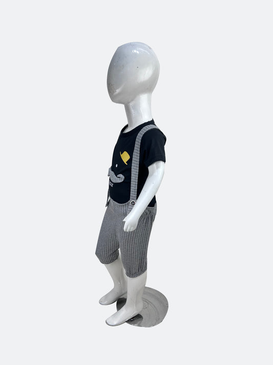 2Yrs - 4Yrs Banjour Romper Black For Boys SK BTS113